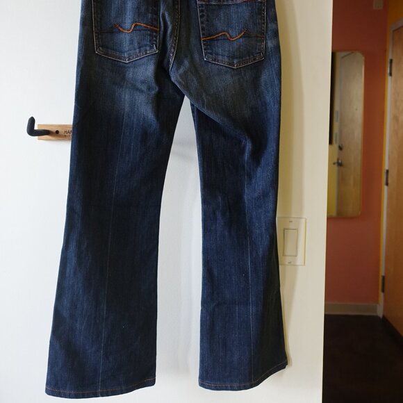 Seven 7 for all mankind low-rise flare medium wash jeans size 28 - Picture 7 of 14